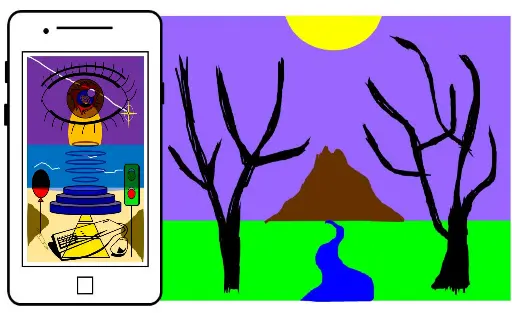 For paper painting - Starting next week: 2D abstract drawings with 3D effects